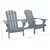 vidaXL Vrtni stol Adirondack trden les jelke siv