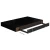 Plutajuća zidna polica visoki sjaj crna 40 x 23 x 3,8 cm MDF