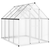 Staklenik s okvirom srebrni 224 x 169 x 195 cm aluminijski