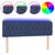 Vidaxl vidaXL Vzglavje postelje z LED modro 160x7x78/88 cm blago