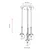 Opviq Luster AV-1781-4ET, 90 cm, IP20, Boje mesinga