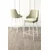Hanah Home set od 2 barskih stolica Tera, krem tkanina Babyface, bele metalne noge