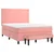 Vidaxl Box spring postelja z vzmetnico roza 140x200 cm žamet