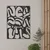 WallXpert metalni zidni ukras RT-NMD-008, apstraktni organski oblici, 58,5 x 41 cm, crni