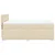 Vidaxl Box spring postelja z vzmetnico krem 160x200 cm blago