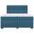 Vidaxl Box spring postelja z vzmetnico modra 200x200 cm žamet