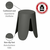 WENKO 26089100 - Stolica COMISO 44,5x46 cm antracitna