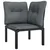 3-dijelna vrtna garnitura crno-siva od poliratana