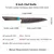 Damask kuhinjski nož ZE-37409 - Santoku / Smeđa / Plava KP37409