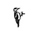Aberto Design Dekorativna figura Bird On The Branch 01, 18x30 cm, 1.5 mm