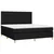 Vidaxl Box spring postelja z vzmetnico LED črna 160x200 cm blago