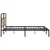 Vidaxl Kovinski posteljni okvir brez vzmetnice sonoma hrast 183x213 cm