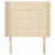 Vidaxl vidaXL Vzglavje postelje s krilci, kremne barve, 103x16x118/128 cm, blago