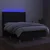 Vidaxl Box spring postelja z vzmetnico LED črna 140x190 cm blago