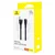 BASEUS Trpežen kabel Flash 2 USB-A – USB-C 100 W, 1 m – črn