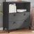 Regal za knjige VIKEN antracit sivi 80 x 40 x 90 cm drveni
