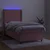 Vidaxl Box spring postelja z vzmetnico LED roza 90x200 cm žamet