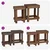 Stalak za biljke 2 pcs Smeđa 70 x 11 x 27 cm Drvo od mahagonija