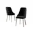 Hanah Home set trpezarijskih stolica Krax 8 kom, crna tkanina Babyface, hromirane metalne noge
