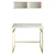 Hanah home Radni sto 90x75x60cm Belo-Zlatni