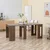 HOMCOM HOMCOM Jedilna miza iverna plošča, jeklo 180D x 85Š x 75V cm rjava, (5000242589)