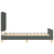 Krevetna konstrukcija Tamno siva 140 x 190 cm tkanina
