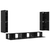 TV Jedinice Zidne 4 pcs Crni hrast Konstruirano drvo