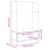 Stalak za odjeću Crna 100 x 44 x 160 cm Konstruirano drvo