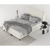 Kremno bela boxspring postelja s prostorom za shranjevanje 200x200 cm Melba – Maison de Reve