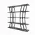 Hanah Home Polica 120x120x25cm Crna