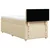 Vidaxl Box spring postelja z vzmetnico krem 100x200 cm blago