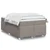Vidaxl Box spring postelja z vzmetnico taupe 120x190 cm blago