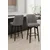 Hanah Home set barskih stolica Evax, 4 kom, sivi / crni