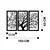 Wallity Zidna dekoracija Arbol-M124, 103x65 cm, 1.2 mm, Crna