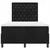 vidaXL LED Box Spring Postelja z vzmetnico Črna 120 x 190 cm Žamet