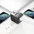 Potovalni adapter Techsuit HHT520 EU/UK/AUS/US, 3x USB + 1x USB-C - črn