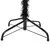Umjetno osvijetljeno božićno drvce s kuglicama crno 120 cm PVC