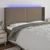 Vidaxl LED posteljno vzglavje taupe 203x16x118/128 cm blago