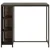 Vidaxl Barska miza s stojalom za shranjevanje rjava 120x60x110 cm