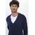 TUDORS Muški kardigan Hirka, Slim Fit, Teget