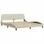 Vidaxl Postelja z vzmetnico Dover krem 160x200 cm blago