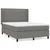 Vidaxl Box spring posteljni z vzmetnico temno siv 140x190 cm blago