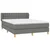 Greatstore Box spring postelja z vzmetnico temno siva 140x200 cm blago