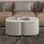 HANAH HOME Sto za dnevnu sobu Twin Travertine
