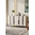 Hanah Home komoda Mia 120, 120 cm, bela / srebrna