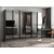 Hanah Home ormar sa reflektujućim staklom Nisa 20631, 270 cm, antracit
