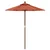 Vrtni suncobran s drvenim stupom terakota 196 x 231 cm