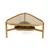 Hanah Home klub sto Capella 95, 95 cm, hrast / crni mermer