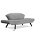 Atelier del Sofa Dvosed na razvlačenje Genzo 177x87x75cm Sivi
