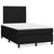 Krevet box spring s madracem LED crni 120 x 190 cm od tkanine